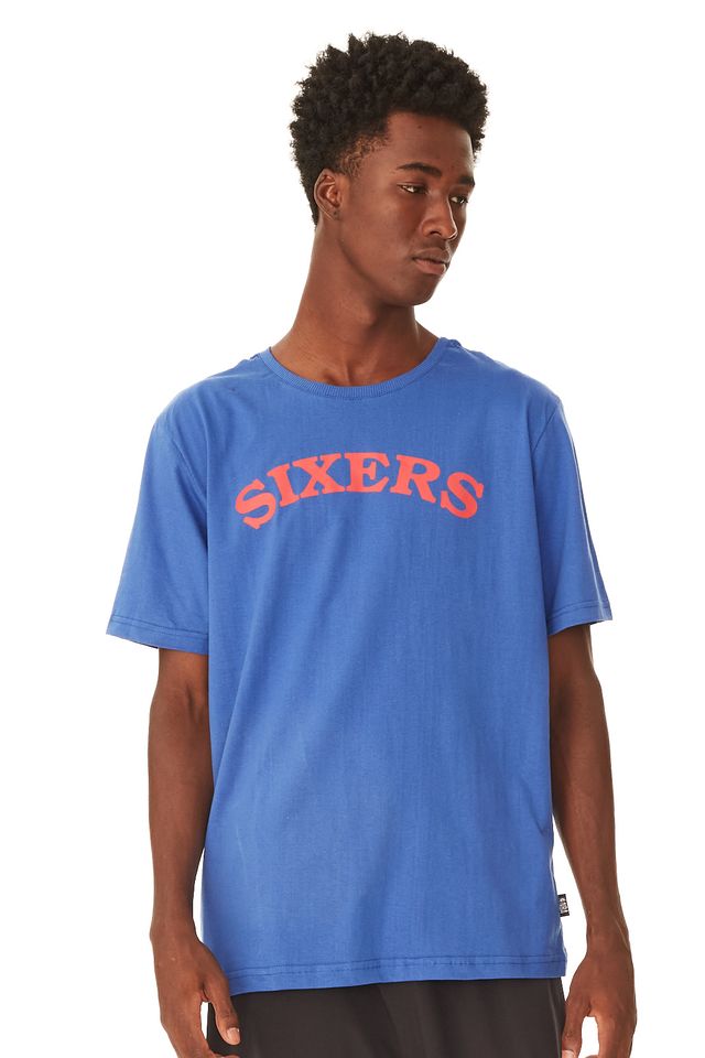 Camiseta-NBA-Estampada-Philadelphia-76ERS-Azul