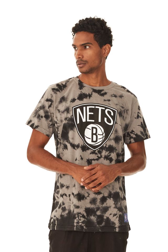 Camiseta-NBA-Especial-Tie-Dye-Brooklyn-Nets-Preta