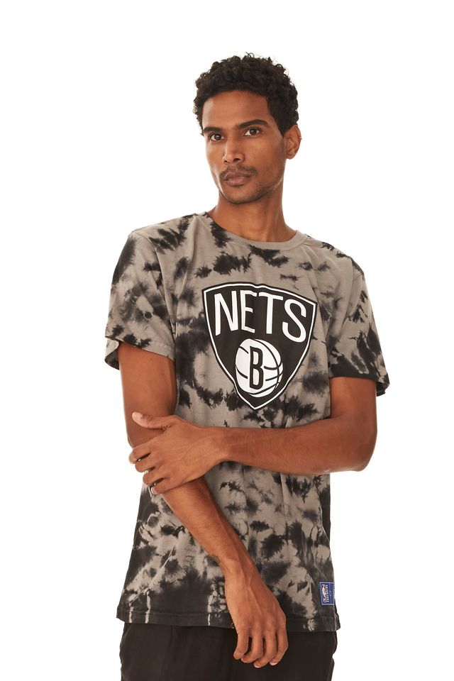Camiseta-NBA-Especial-Tie-Dye-Brooklyn-Nets-Preta