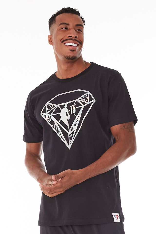 Camiseta-NBA-Especial-Big-Diamond-Preta