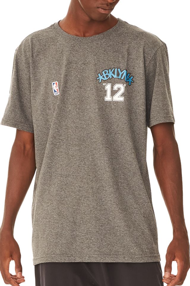 Camiseta-NBA-Especial-Brooklyn-Nets-Cinza-Mescla-Escuro