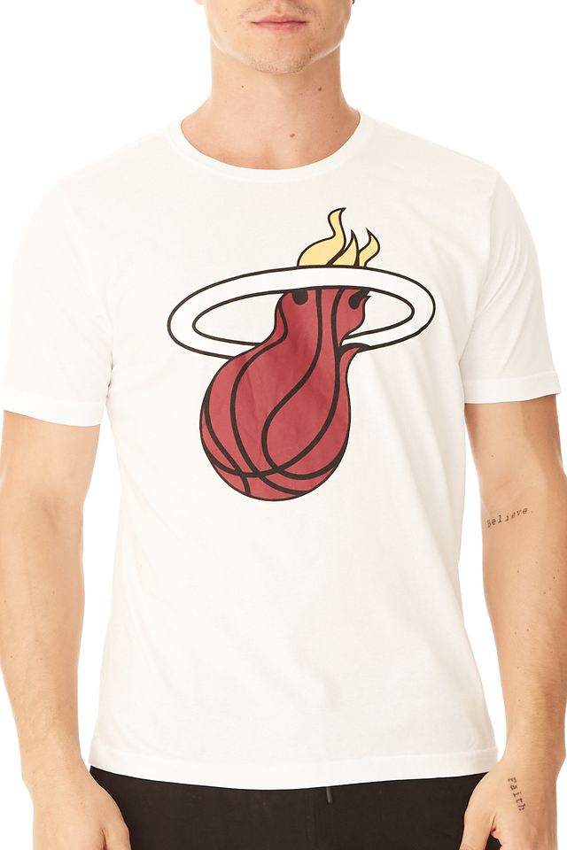 Camiseta-NBA-Estampada-Miami-Heat-Branca