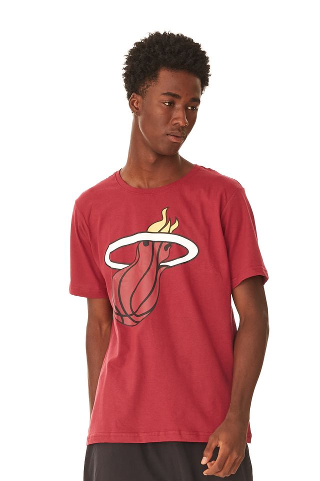 Camiseta-NBA-Estampada-Miami-Heat-Vinho