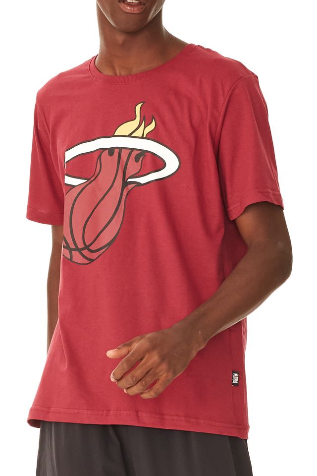 Camiseta-NBA-Estampada-Miami-Heat-Vinho