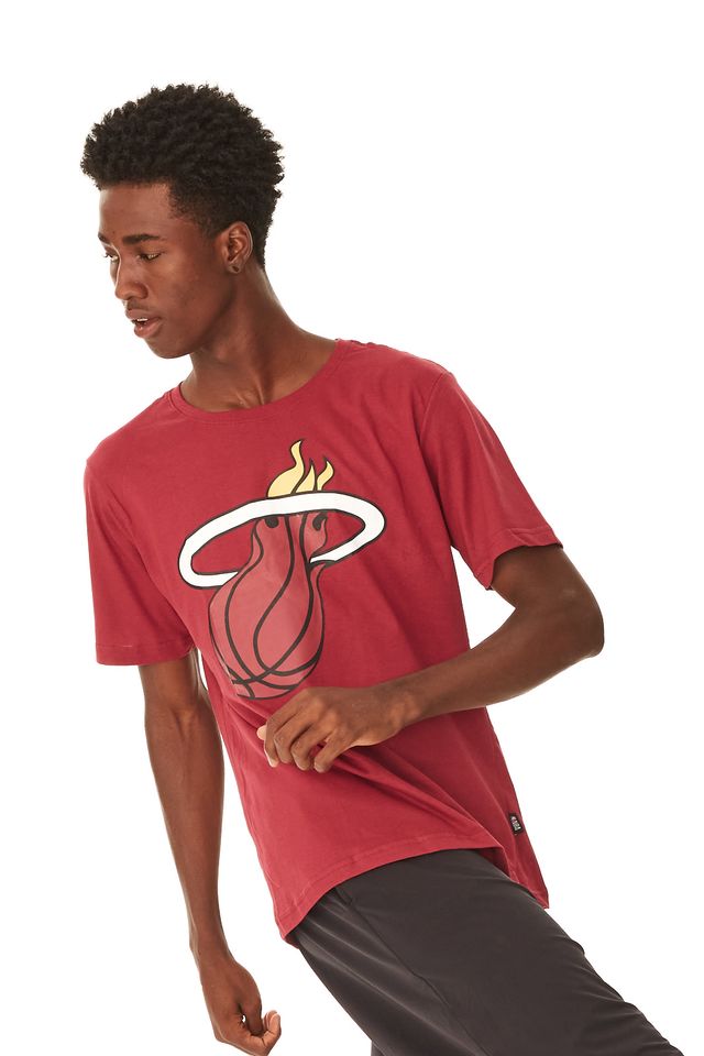 Camiseta-NBA-Estampada-Miami-Heat-Vinho