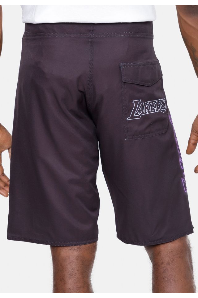 Boardshort-NBA-Blur-Logo-Los-Angeles-Lakers-Preto