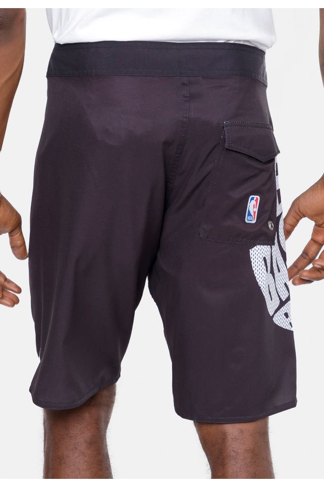 Boardshort-NBA-Basketball-Brooklyn-Nets-Preto