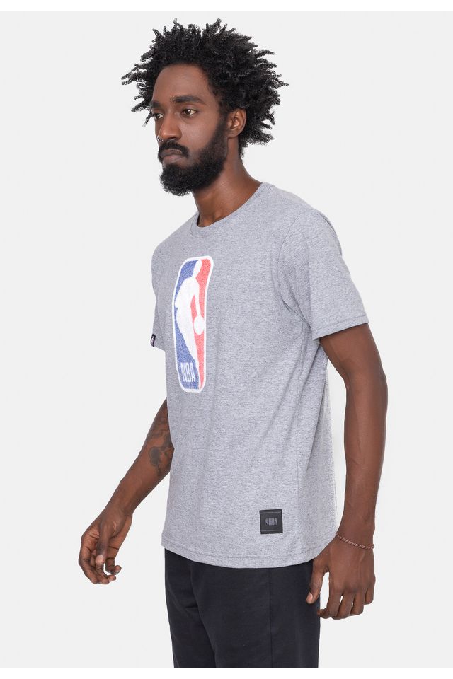 Camiseta-NBA-Logo-Esferas-Cinza-Mescla