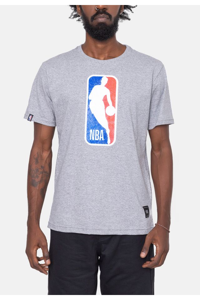 Camiseta-NBA-Logo-Esferas-Cinza-Mescla