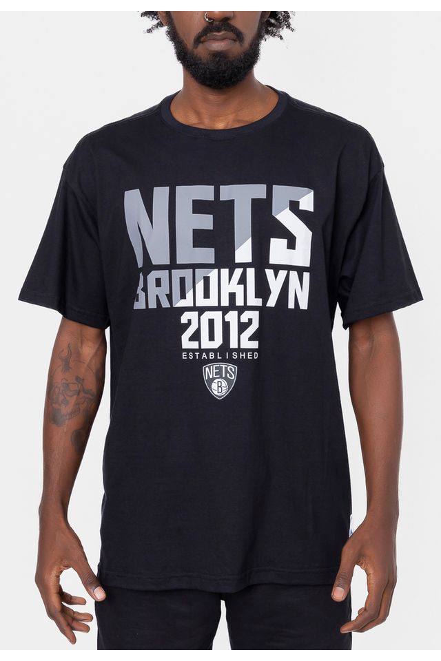 Camiseta-NBA-Plus-Size-SpotLight-Brooklyn-Nets-Preta