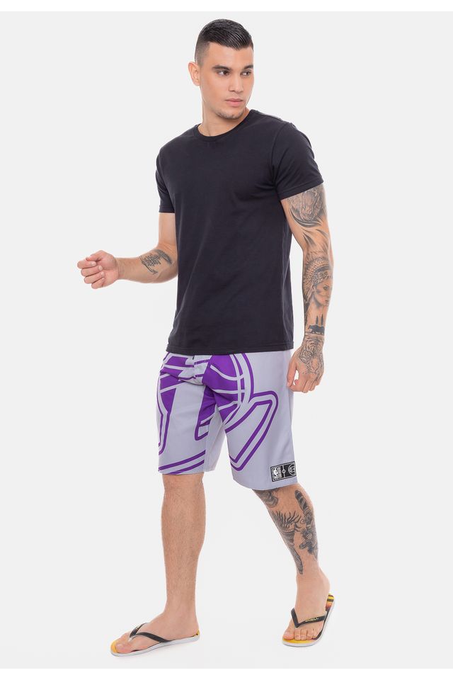 Boardshort-NBA-Maxi-Logo-Los-Angeles-Lakers-Cinza