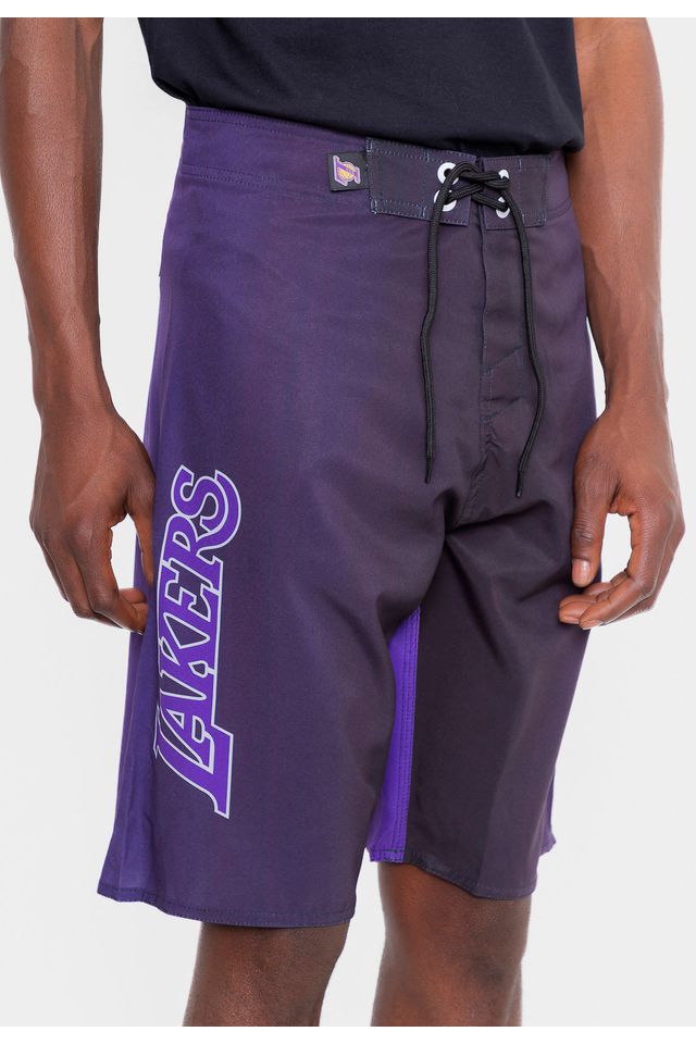 Boardshort-NBA-Gradient-Los-Angelels-Lakers-Preto