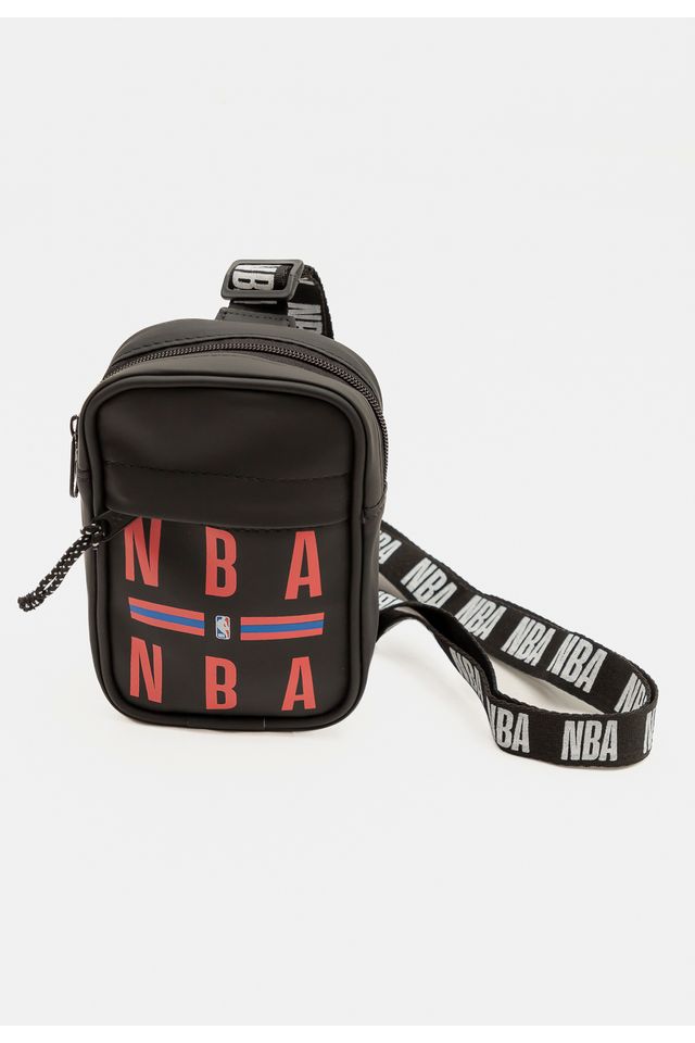 Bolsa-NBA-Shoulder-Bag-Estampada-Preta