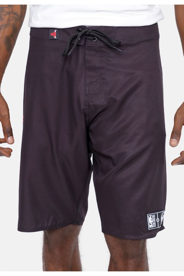 Boardshort-NBA-Blur-Logo-Chicago-Bulls-Preto