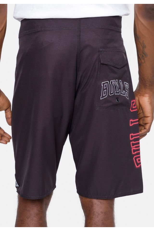 Boardshort-NBA-Blur-Logo-Chicago-Bulls-Preto