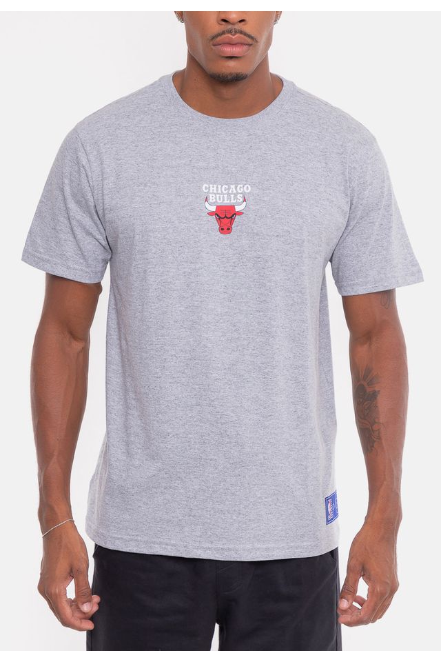 Camiseta-NBA-Mini-Logo-Soft-Chicago-Bulls-Cinza-Mescla