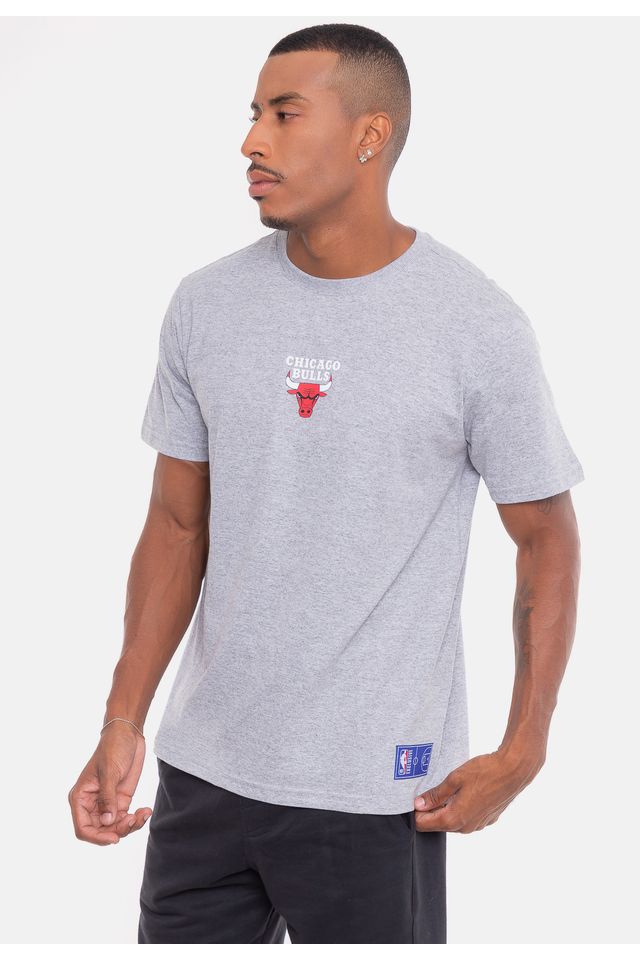 Camiseta-NBA-Mini-Logo-Soft-Chicago-Bulls-Cinza-Mescla