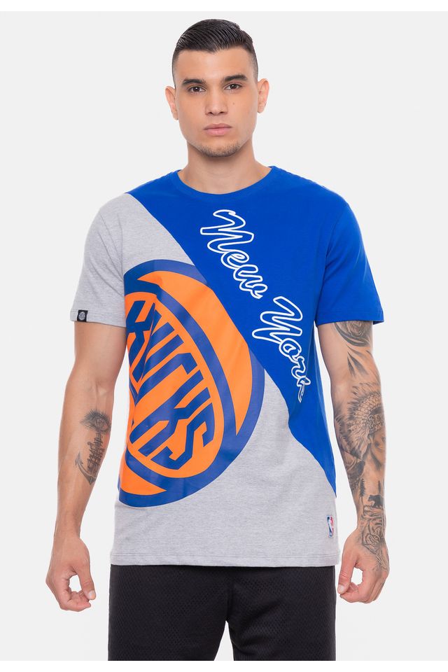 Camiseta-NBA-Wordmark-New-York-Knicks-Azul