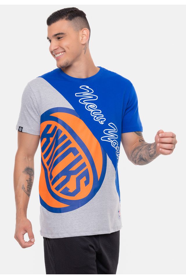 Camiseta-NBA-Wordmark-New-York-Knicks-Azul