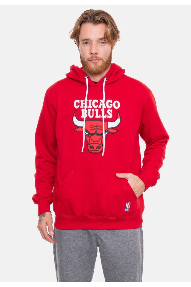 Moletom-NBA-Canguru-Feltro-Logo-Chicago-Bulls-Vermelho