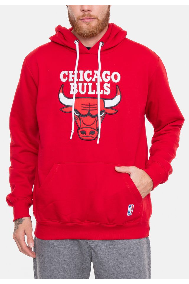 Moletom-NBA-Canguru-Feltro-Logo-Chicago-Bulls-Vermelho
