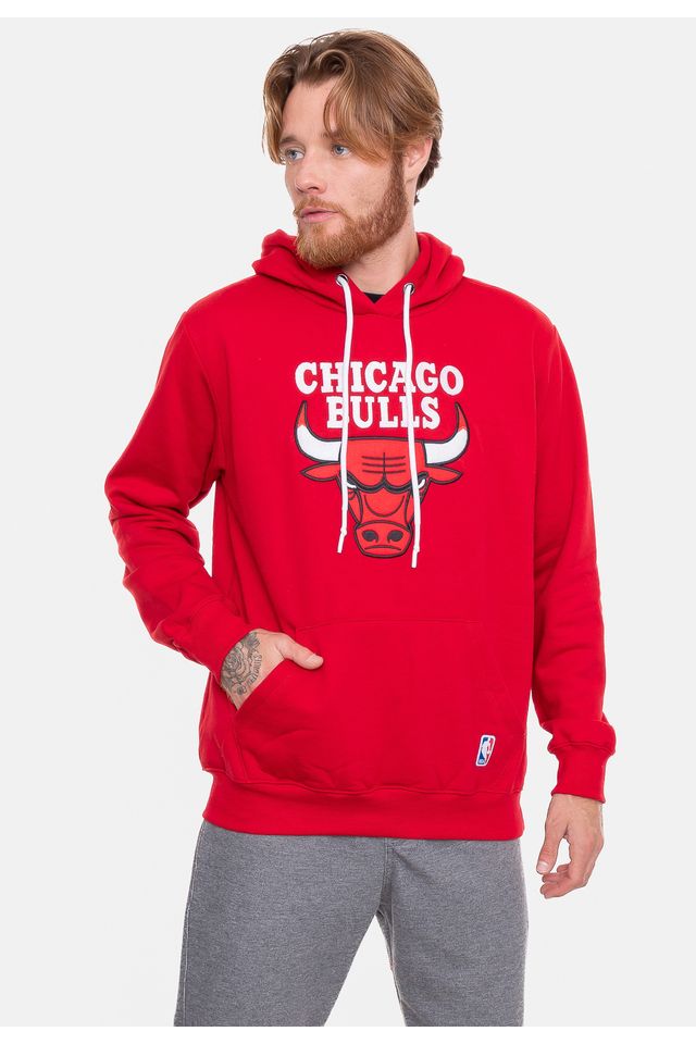 Moletom-NBA-Canguru-Feltro-Logo-Chicago-Bulls-Vermelho