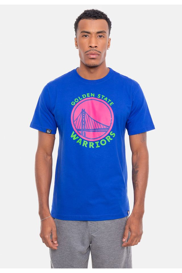 Camiseta-NBA-Neon-Colors-Golden-State-Warriors-Azul-Royal