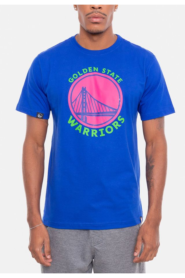 Camiseta-NBA-Neon-Colors-Golden-State-Warriors-Azul-Royal