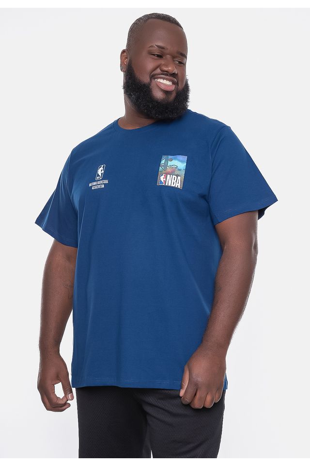 Camiseta-NBA-Plus-Size-Photo-Azul-Indigo