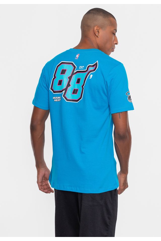 Camiseta-NBA-Sneakers-Miami-Heat-Azul-Reef-Blue