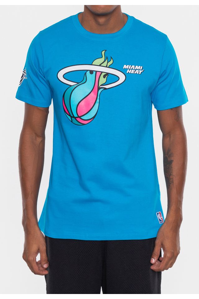 Camiseta-NBA-Sneakers-Miami-Heat-Azul-Reef-Blue