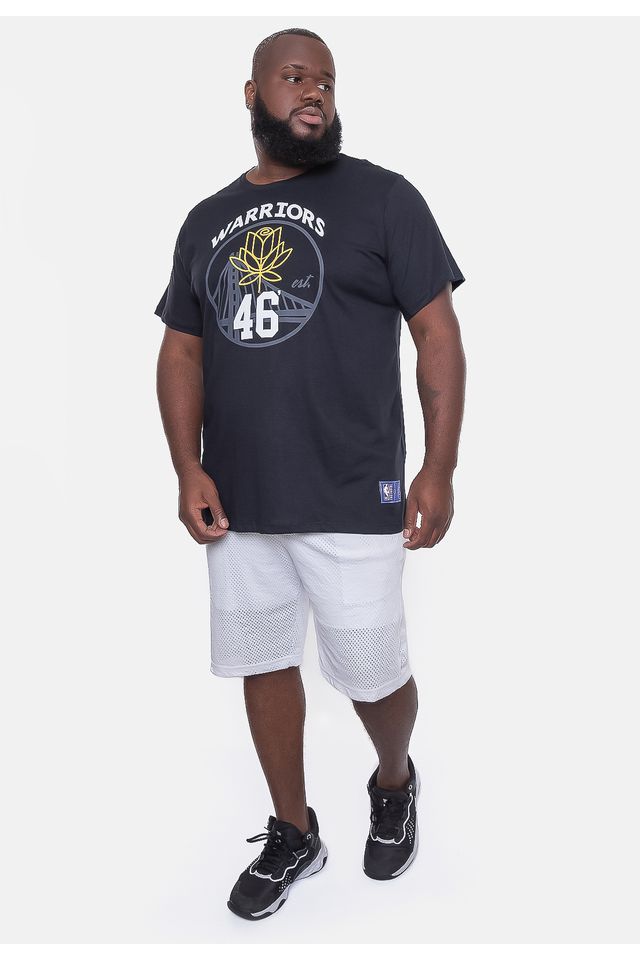 Camiseta-NBA-Plus-Size-City-Number-Golden-Stante-Warriors-Preta