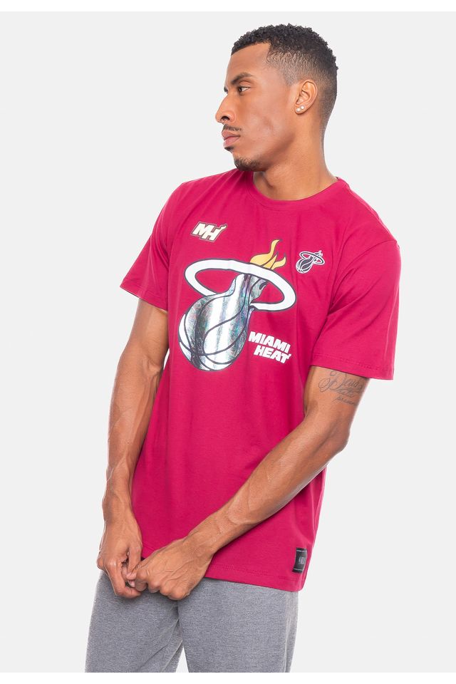 Camiseta-NBA-Rainbow-Miami-Heat-Vinho