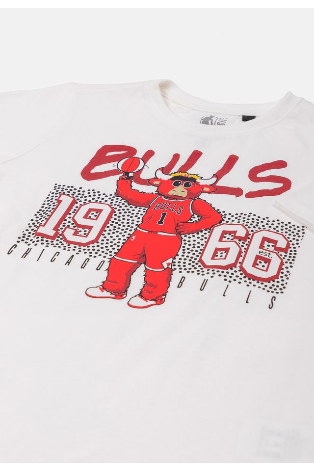 Camiseta-NBA-Juvenil-Mascot-Play-Chicago-Bulls-Branca-Off