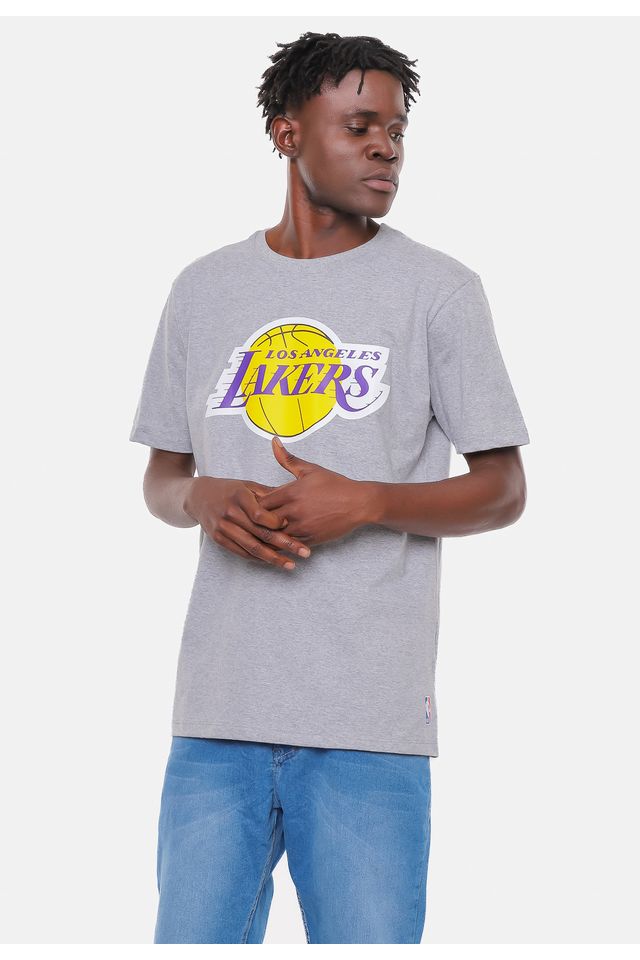 Camiseta-NBA-Transfer-Los-Angeles-Lakers-Cinza-Mescla