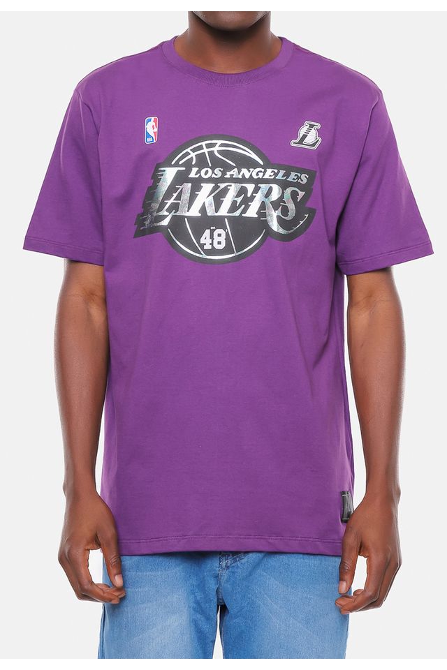 Camiseta-NBA-Rainbow-Los-Angeles-Lakers-Roxa-Escuro