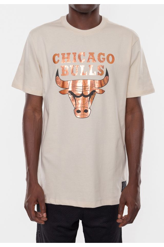 Camiseta-NBA-Sunshine-Chicago-Bulls-Bege-Vintage