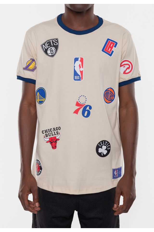 Camiseta-NBA-Patches-Bege-Vintage