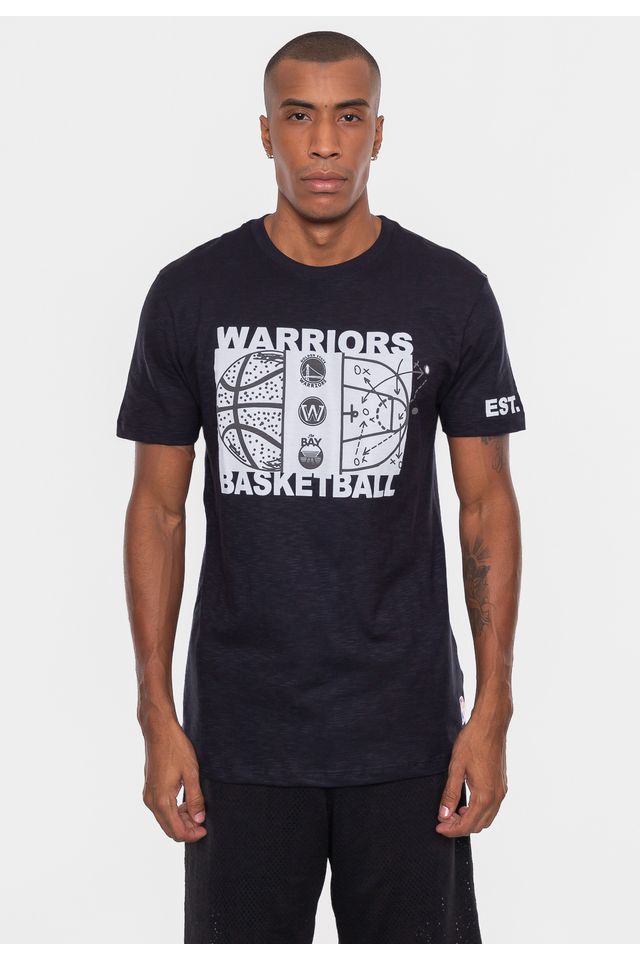 Camiseta-NBA-Straight-Up-Golden-State-Warriors-Preta