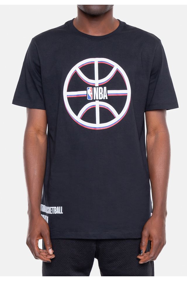 Camiseta-NBA-Outline-Preta