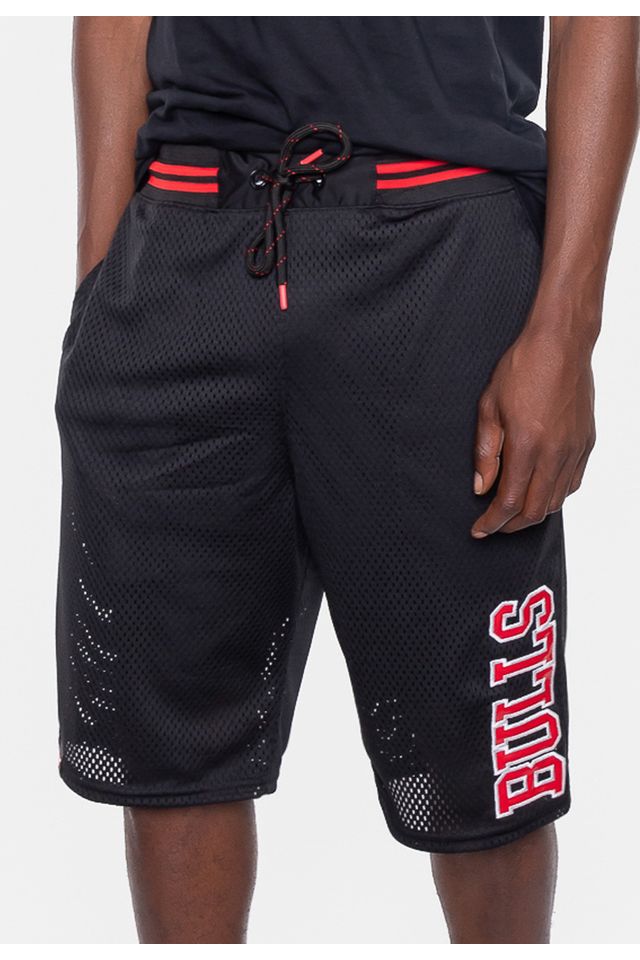 Bermuda-NBA-Sintetica-Mesh-Chicago-Bulls-Preta