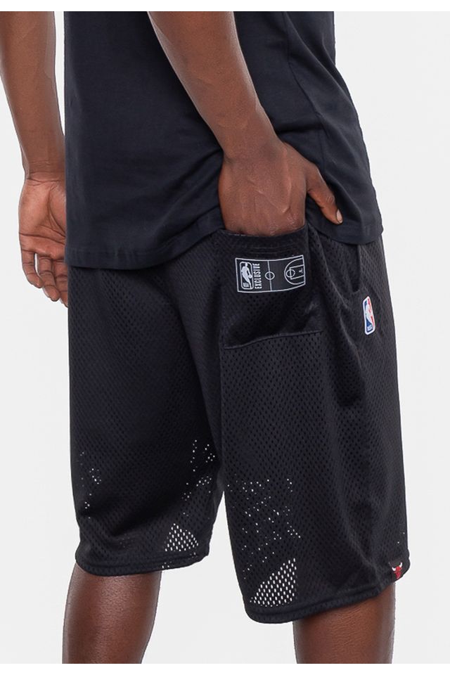 Bermuda-NBA-Sintetica-Mesh-Chicago-Bulls-Preta