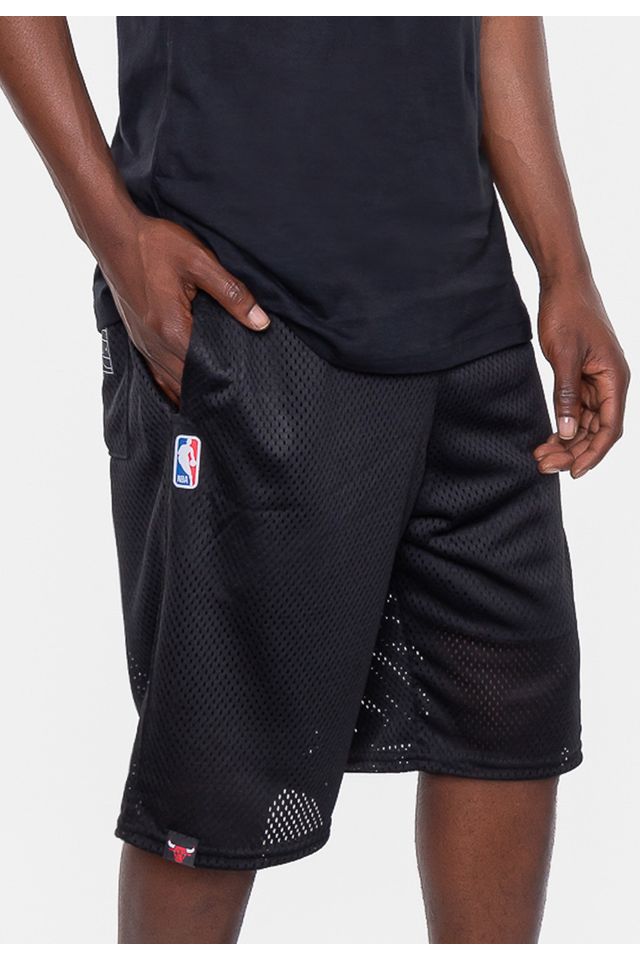 Bermuda-NBA-Sintetica-Mesh-Chicago-Bulls-Preta
