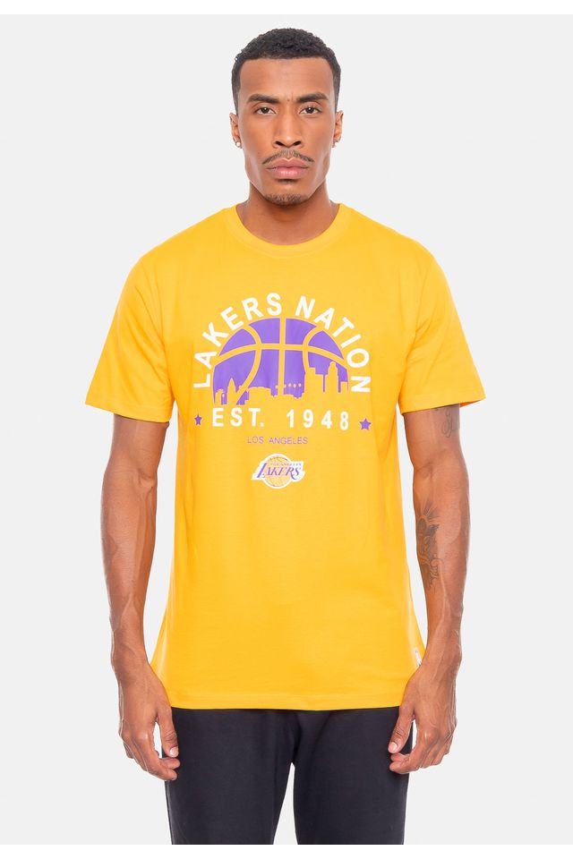 Camiseta-NBA-City-Nation-Los-Angeles-Lakers-Amarela-Cadmium