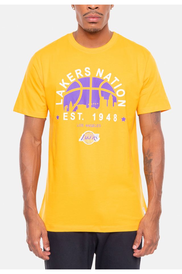 Camiseta-NBA-City-Nation-Los-Angeles-Lakers-Amarela-Cadmium