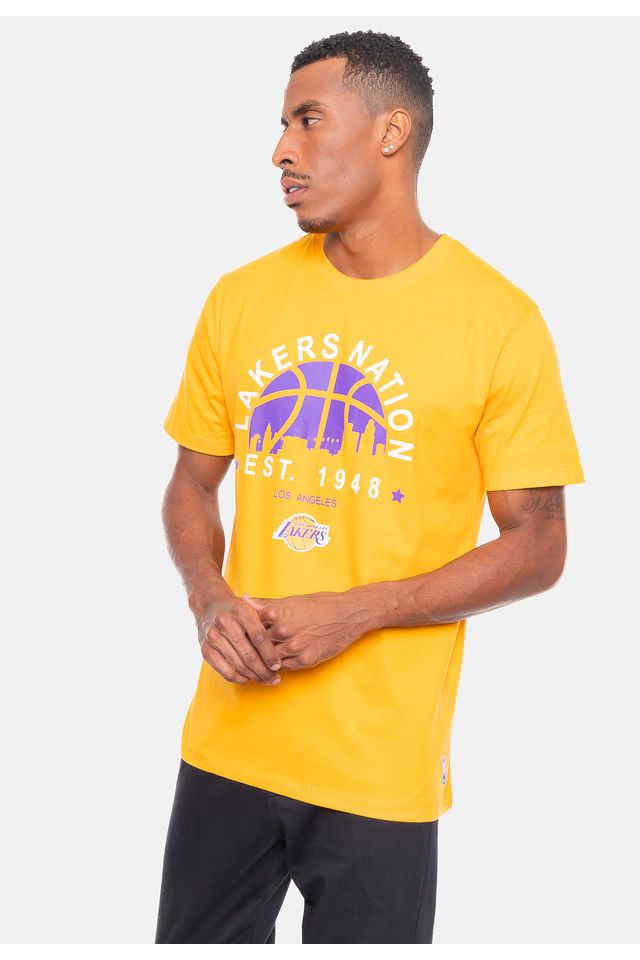 Camiseta-NBA-City-Nation-Los-Angeles-Lakers-Amarela-Cadmium