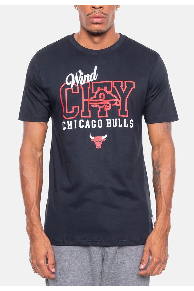 Camiseta-NBA-Postcard-Chicago-Bulls-Preta