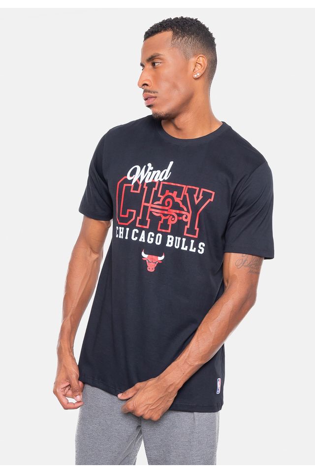 Camiseta-NBA-Postcard-Chicago-Bulls-Preta