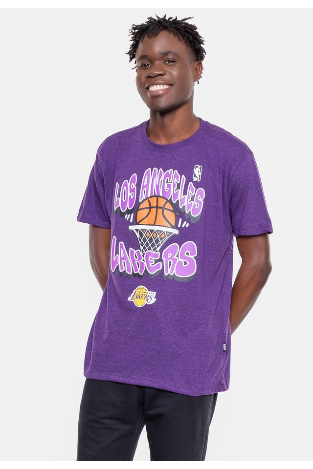Camiseta-NBA-Basket-Los-Angeles-Lakers-Roxa