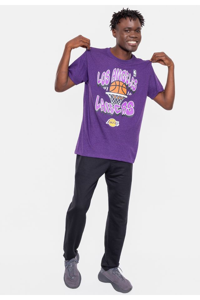 Camiseta-NBA-Basket-Los-Angeles-Lakers-Roxa